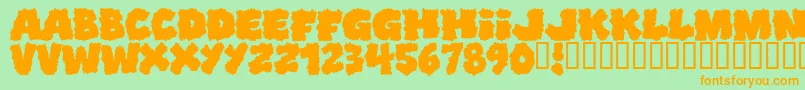 Shopliftersunite Font – Orange Fonts on Green Background