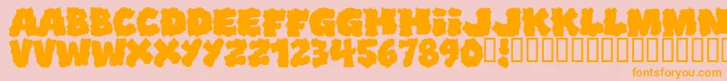 Shopliftersunite Font – Orange Fonts on Pink Background