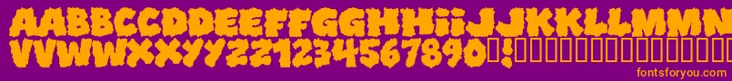 Shopliftersunite Font – Orange Fonts on Purple Background