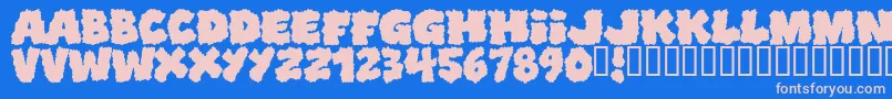 Shopliftersunite Font – Pink Fonts on Blue Background
