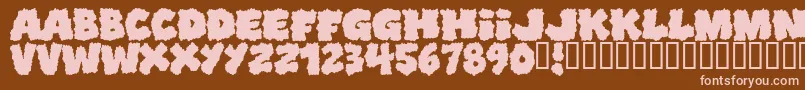 Shopliftersunite Font – Pink Fonts on Brown Background