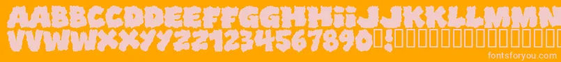 Shopliftersunite Font – Pink Fonts on Orange Background