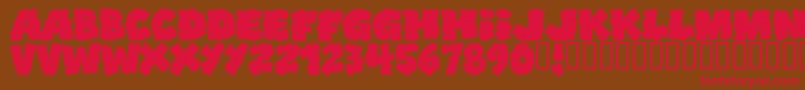 Shopliftersunite Font – Red Fonts on Brown Background