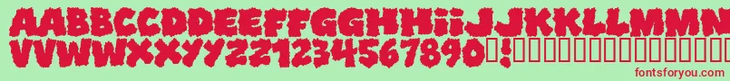 fuente Shopliftersunite – Fuentes Rojas Sobre Fondo Verde