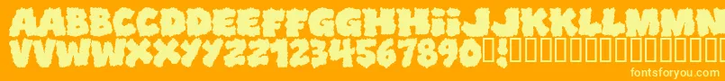 Shopliftersunite Font – Yellow Fonts on Orange Background