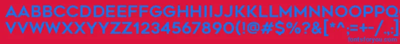 GeometosRounded Font – Blue Fonts on Red Background