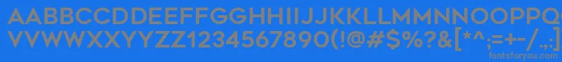 フォントGeometosRounded – 青い背景に灰色の文字