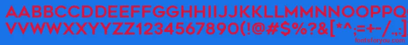 Шрифт GeometosRounded – красные шрифты на синем фоне
