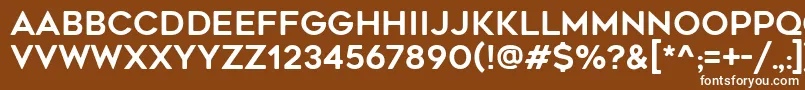 フォントGeometosRounded – 茶色の背景に白い文字