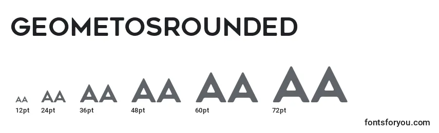 Размеры шрифта GeometosRounded