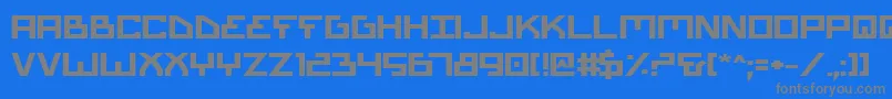 Biotypeb-Schriftart – Graue Schriften auf blauem Hintergrund