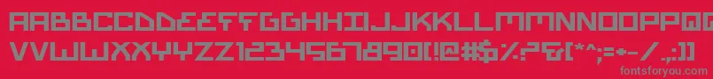 Fonte Biotypeb – fontes cinzas em um fundo vermelho