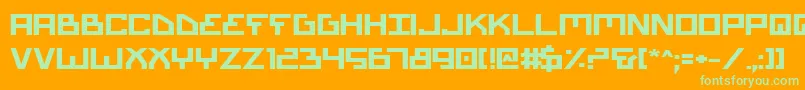 Biotypeb Font – Green Fonts on Orange Background