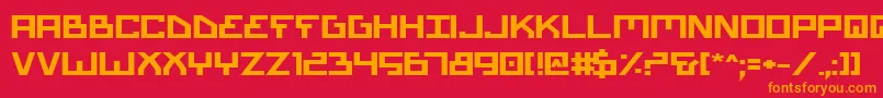 Шрифт Biotypeb – оранжевые шрифты на красном фоне