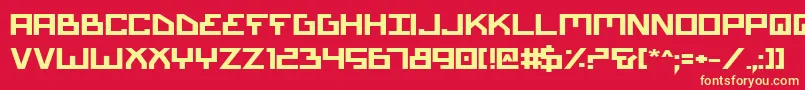 Biotypeb Font – Yellow Fonts on Red Background