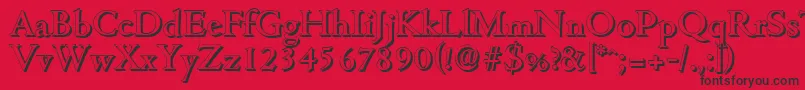 CambridgeshadowMediumRegular Font – Black Fonts on Red Background