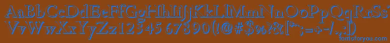 CambridgeshadowMediumRegular Font – Blue Fonts on Brown Background
