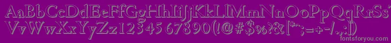 CambridgeshadowMediumRegular Font – Gray Fonts on Purple Background