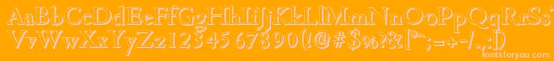 CambridgeshadowMediumRegular Font – Pink Fonts on Orange Background