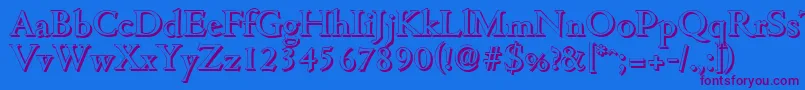 CambridgeshadowMediumRegular Font – Purple Fonts on Blue Background