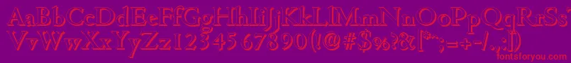 CambridgeshadowMediumRegular Font – Red Fonts on Purple Background