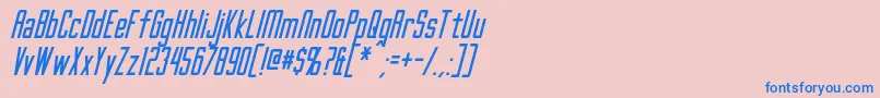 GothamNightsItalic Font – Blue Fonts on Pink Background