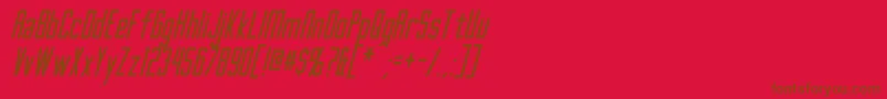 GothamNightsItalic Font – Brown Fonts on Red Background