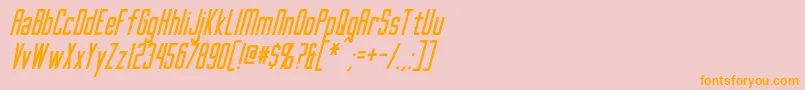 GothamNightsItalic Font – Orange Fonts on Pink Background