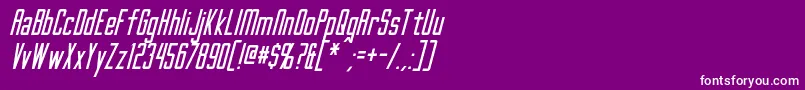 フォントGothamNightsItalic – 紫の背景に白い文字