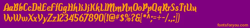 Colourbb Font – Orange Fonts on Purple Background