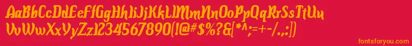 Colourbb Font – Orange Fonts on Red Background