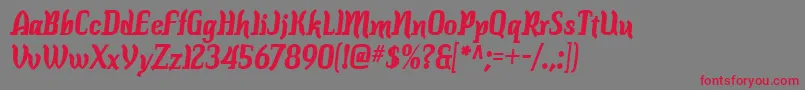 Colourbb Font – Red Fonts on Gray Background