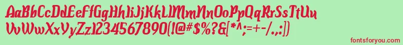 Colourbb Font – Red Fonts on Green Background