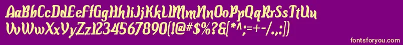 Colourbb Font – Yellow Fonts on Purple Background