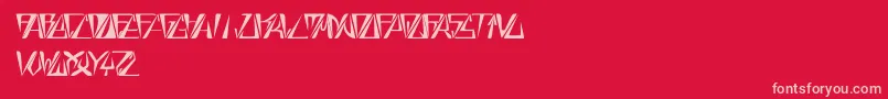 GloryThinBoldItalic-Schriftart – Rosa Schriften auf rotem Hintergrund