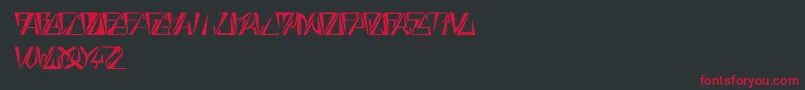 Police GloryThinBoldItalic – polices rouges sur fond noir