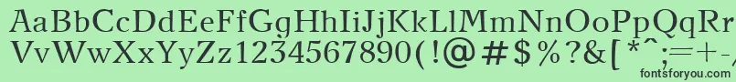 フォントNewJournalPlain.001.001 – 緑の背景に黒い文字