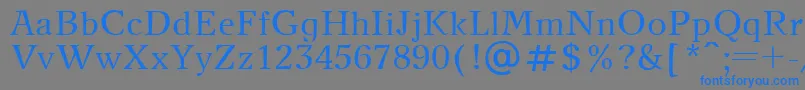 フォントNewJournalPlain.001.001 – 灰色の背景に青い文字