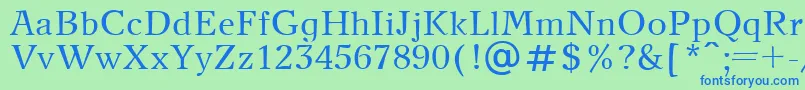 NewJournalPlain.001.001 Font – Blue Fonts on Green Background