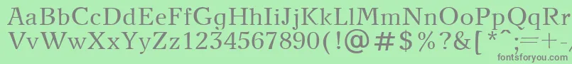 フォントNewJournalPlain.001.001 – 緑の背景に灰色の文字