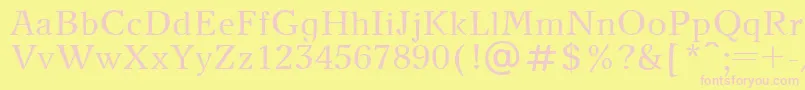 NewJournalPlain.001.001 Font – Pink Fonts on Yellow Background