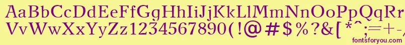 NewJournalPlain.001.001 Font – Purple Fonts on Yellow Background