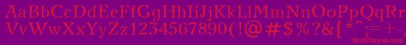 NewJournalPlain.001.001 Font – Red Fonts on Purple Background