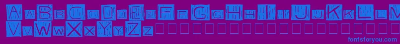 FkafkaMedium Font – Blue Fonts on Purple Background