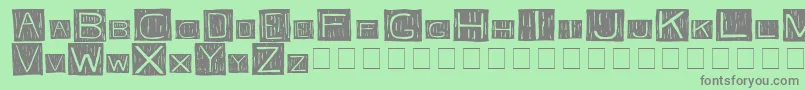 FkafkaMedium Font – Gray Fonts on Green Background