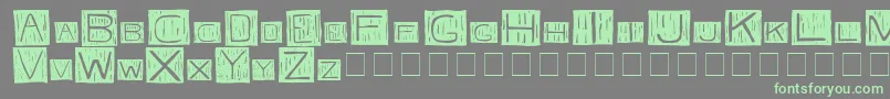 FkafkaMedium Font – Green Fonts on Gray Background