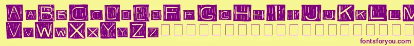 FkafkaMedium Font – Purple Fonts on Yellow Background