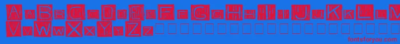 FkafkaMedium Font – Red Fonts on Blue Background