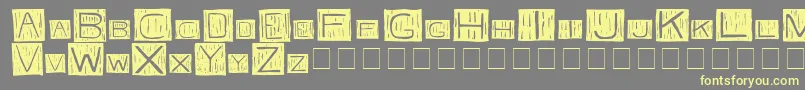 FkafkaMedium Font – Yellow Fonts on Gray Background