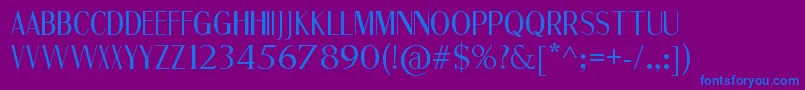 FineSans Font – Blue Fonts on Purple Background